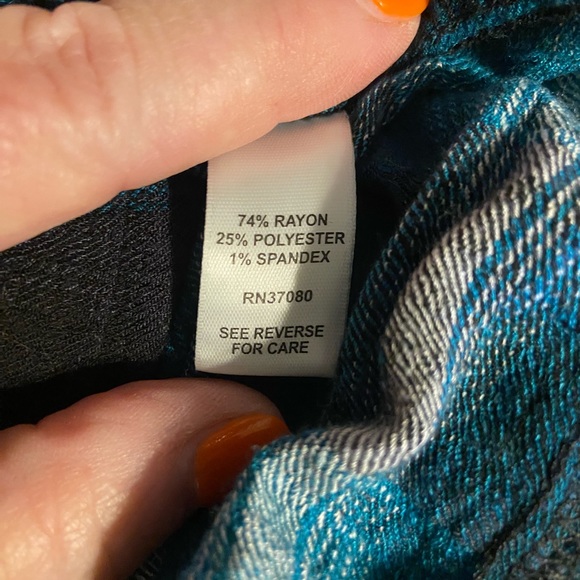 Cato Long Flannel Shirt/Dress, Size XL - Picture 3 of 5